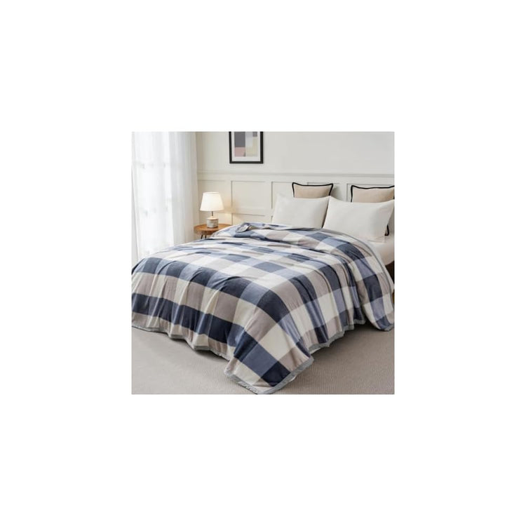 Fuzzy Flannel Throw Blanket for Sofa, Couch, Bed, Black and White Zebra Print Blanket Animal - Lightweight Double Sided Cozy Super Soft Blankets, 50" x 60" inches