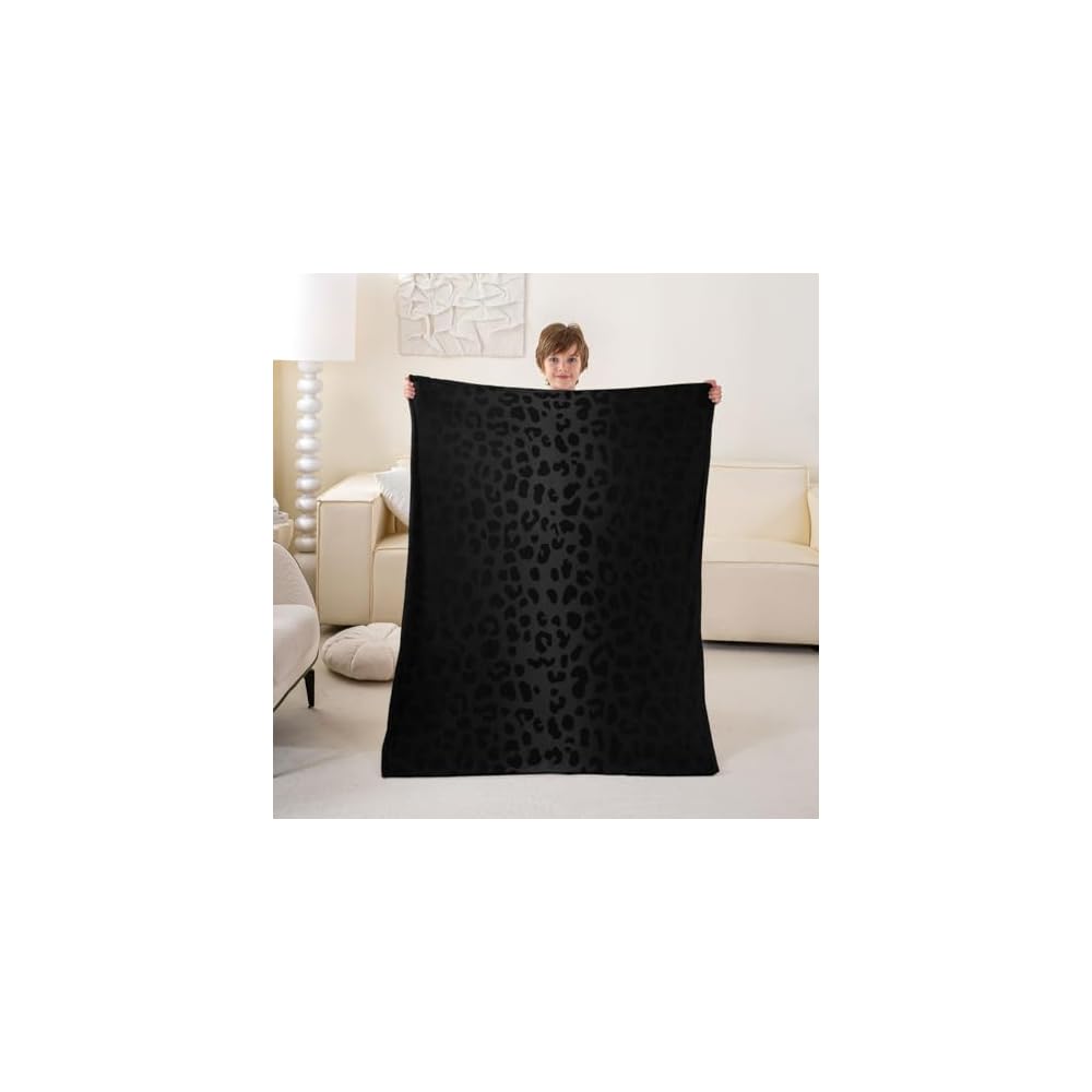 Leopard Cheetah Print Flannel Fleece Blanket 40" x50 Plush