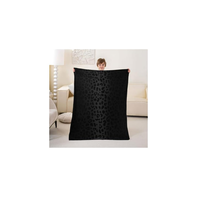 Leopard Cheetah Print Flannel Fleece Blanket 40" x50 Plush