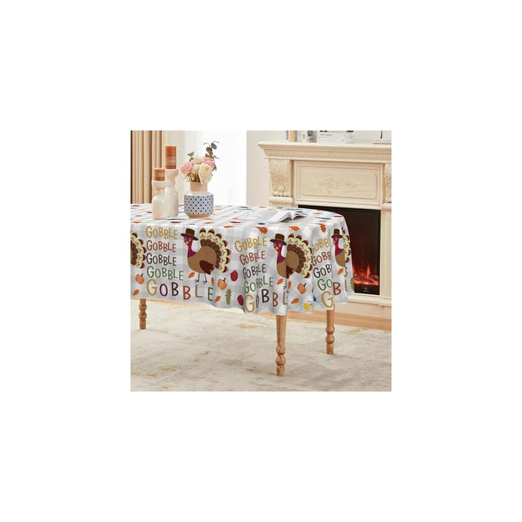 Thanksgiving Tablecloth 60×84 Inch Rectangular, Holiday Decor