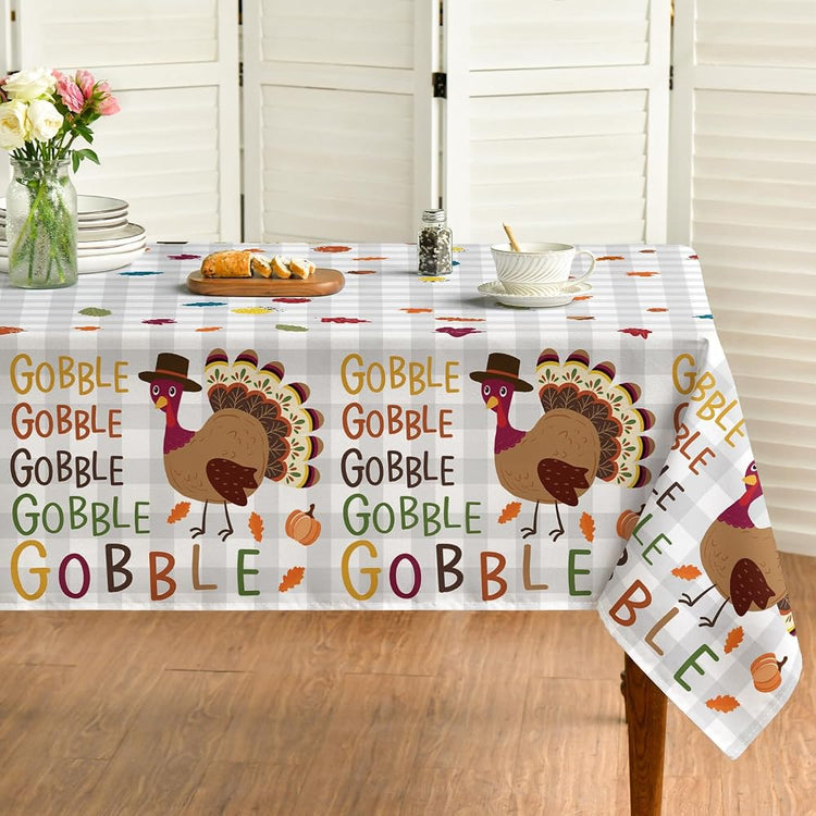 Thanksgiving Tablecloth 60×84 Inch Rectangular, Holiday Decor